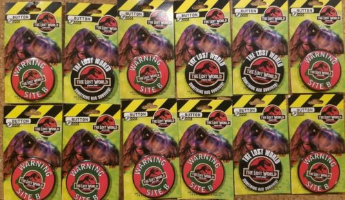 Lot of 12 Jurassic Park The Lost World Movie Merchandise Vintage Pinback Button