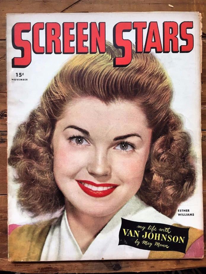 Screen Stars Magazine 11/45 Crawford Johnson Crosby Bogart Horne FREE SHIPPING