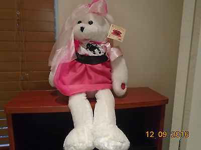 NWT Grease 22 Inches Teddy Bear Musical Olivia Newton John Travolta Song