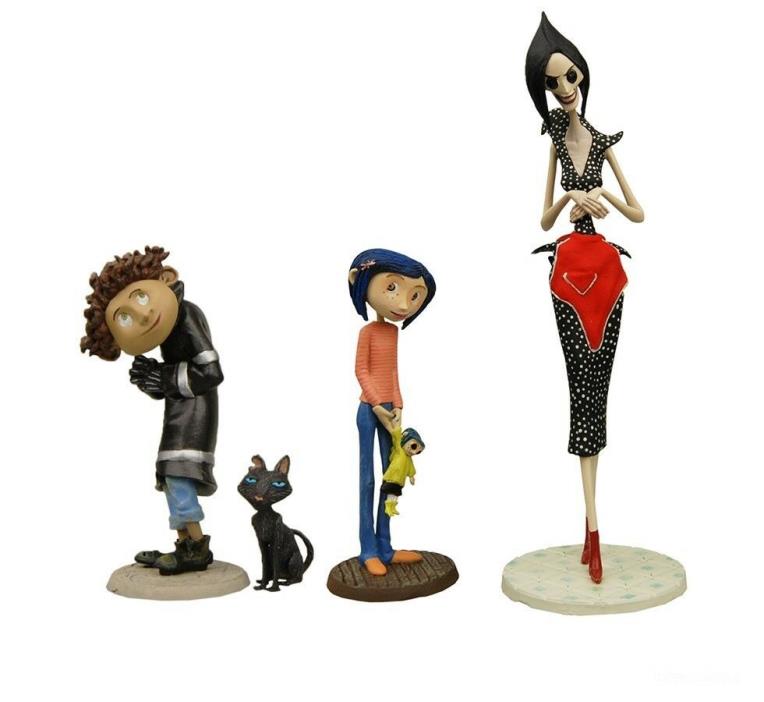 Coraline -Best of PVC Mini-Figure Set - Cat, Other Mother, Wybie & Coraline NECA
