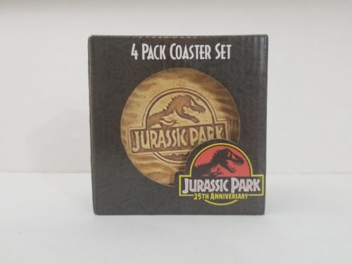 Jurassic Park 25th Anniversary 4 Pack Coaster Set - Brand New - Never Opened!