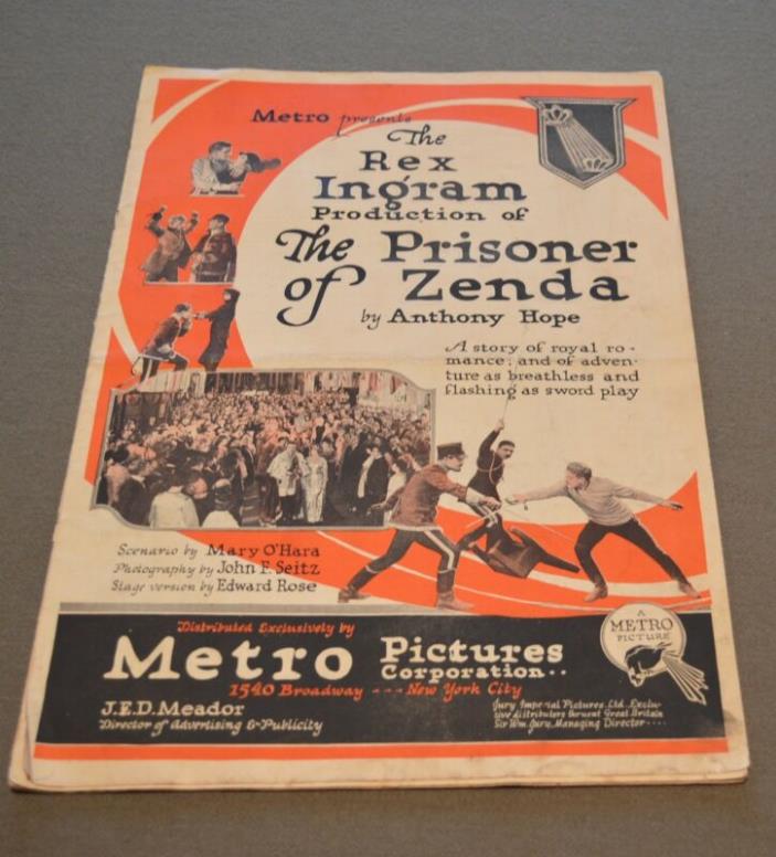 original Vintage 1922 Prisoner of Zenda Silent Film Movie promotional Catalog
