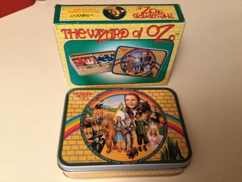 Wizard of Oz Sealed Playing Cards 2 Decks Metal Tin Case Vintage 1995 Mint