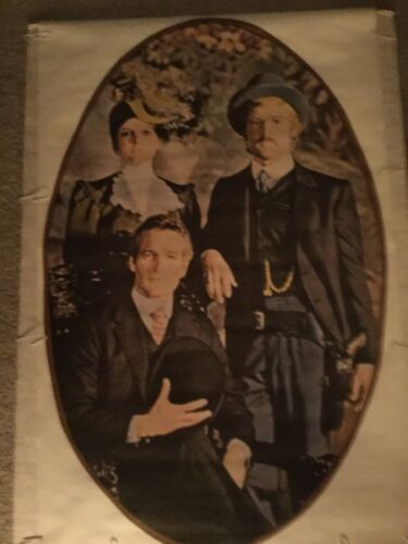Butch Cassidy & Sundance Kid Vintage Movie Poster(white background)