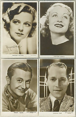Lot of 12 Vintage 1930s UK issued Movie Star Postcards RPPC Veidt BENNETT Donat
