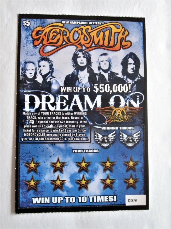 Aerosmith Instant SV Lottery Ticket  with Steven Tyler