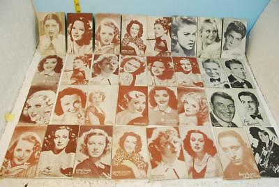 32 Vintage Exhibit Cards Actors & Actresses MGM & Universal, Screen Gems