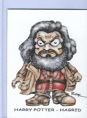 HAGRID ** HARRY POTTER ** TRADING CARD ART SIGNED by RAK ** NM SEE MY STORE