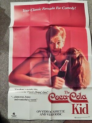 COCA-COLA KID (VIDEO DEALER 36 X 24 POSTER!, 1986) RARE CULT FILM COLLECTIBLE