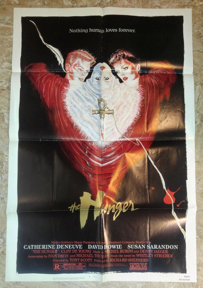 1983 THE HUNGER 27x41 1-SH Movie Poster FN 6.0 Catherine Deneuve, David Bowie