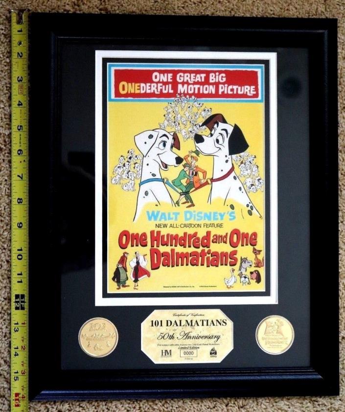 RARE Walt Disney's 101 Dalmatians .560th Anniversary 24kt Gold Limited Edition