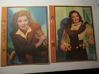 Movie Star Pics Offer For Dixie Cup Ice Cream Lids (Lucille Ball & gene Tierney)