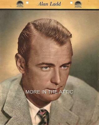 YOUNG HANDSOME ALAN LADD ORIGINAL VINTAGE DIXIE LID ICE CREAM PREMIUM