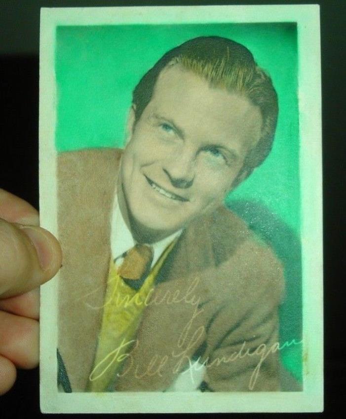 Old unique color photo card of BILL LUNDIGAN American actor film Movie LOVE NEST