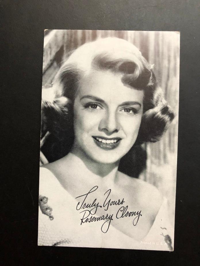 Vintage Celebrity Photo Card of Rosemary Clooney w/Facsimile Signature Very Good