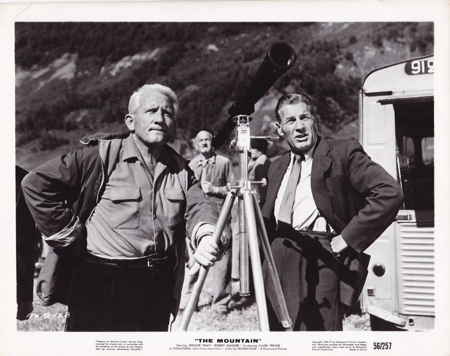 SPENCER TRACY Director CANDID Mont-Blanc France Vintage 1956 THE MOUNTAIN Photo