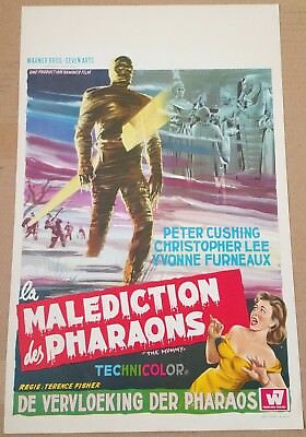 THE MUMMY '59 Christopher Lee Peter Cushing Rare Hammer Orig Belgian RR