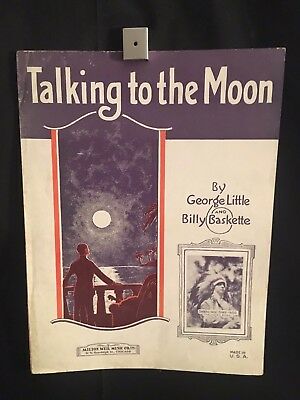 1926 Talking To The Moon Piano Sheet Music Book Milton Weil George Little