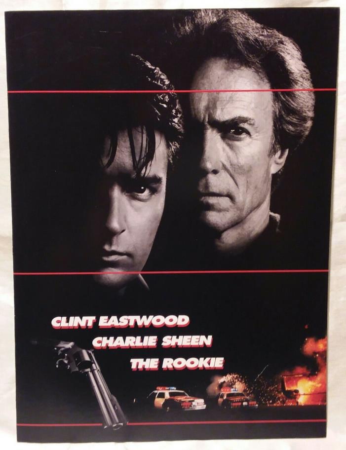 1990 The Rookie - Clint Eastwood / Charlie Sheen - Original Program From Movie
