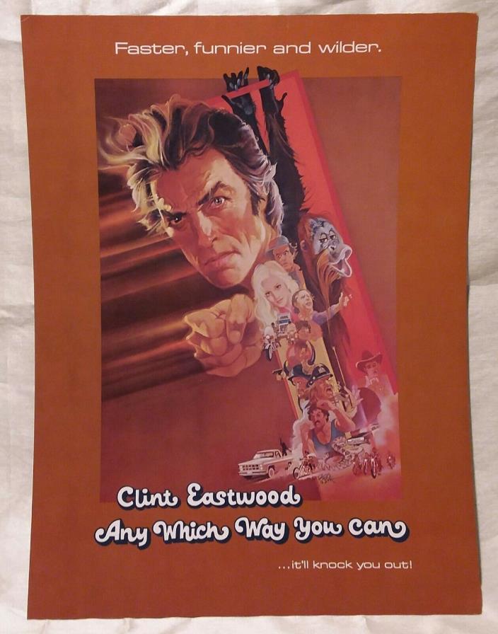1980 Any Which way you can - Clint Eastwood Original Program From Movie Premier
