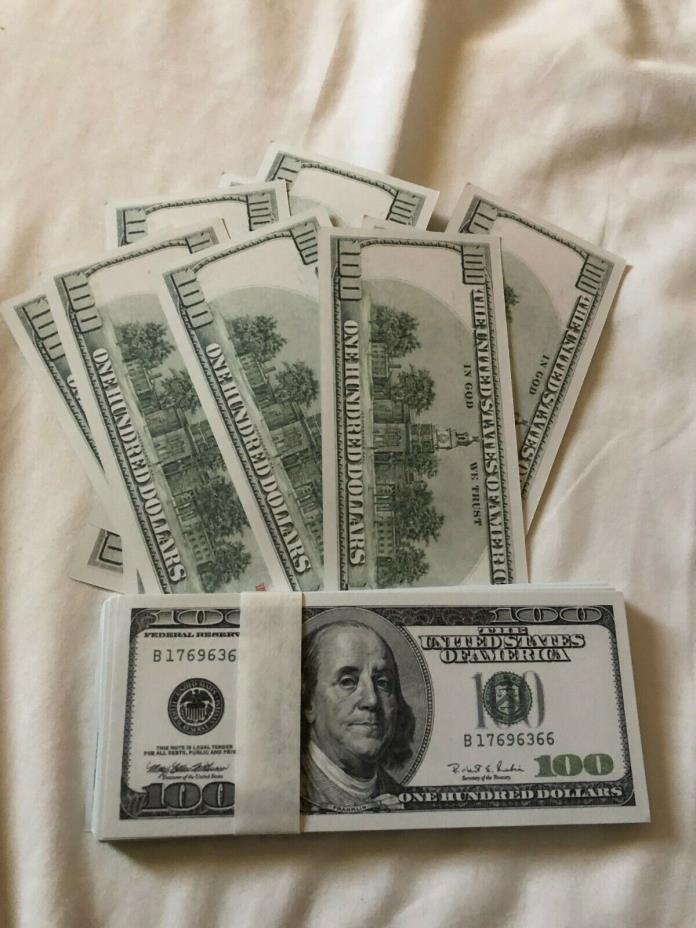 $1,000 - Prop GAG Fake Money (10 Bills) Old Style for Movie & Music Videos