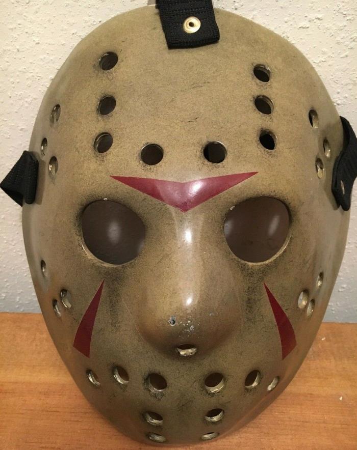 Jason Hockey Mask,Custom Made,Fiberglass?,Distressed,Friday The 13Th Used