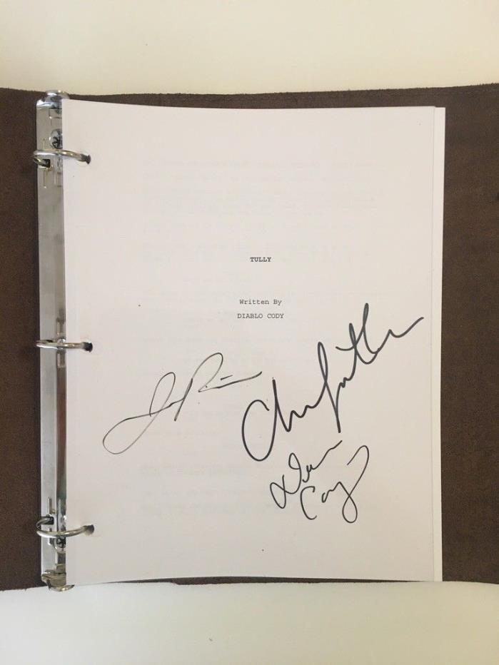 TULLY Movie Hand Signed Script CHARLIZE THERON FYC Best Original Screenplay 2018