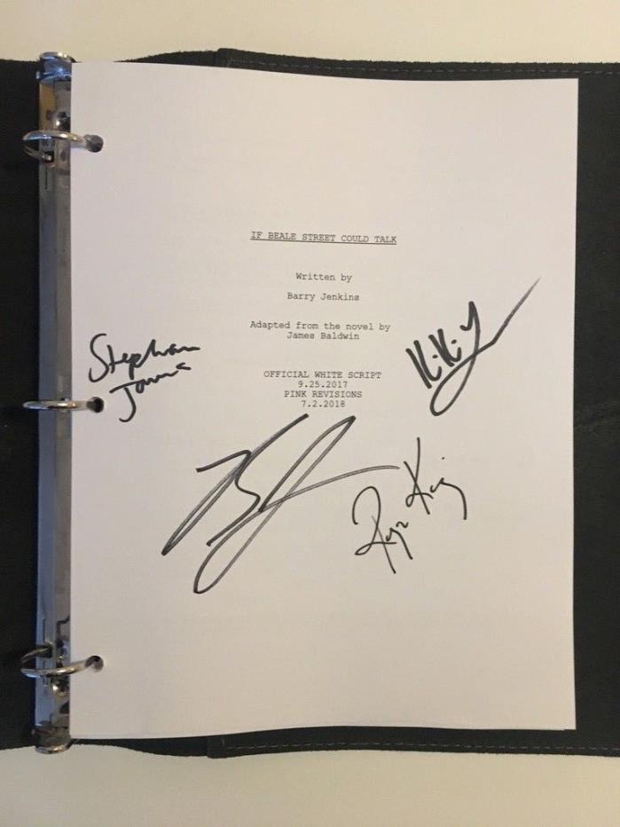 IF BEALE STREET COULD TALK Movie Hand Signed Script FYC Best Original Screenplay
