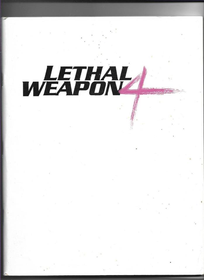 Lethal Weapon 4 Screenplay Script Reproduction with Some Reproduced Autographs