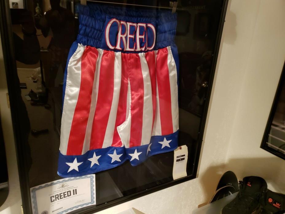 Creed 2 Adonis Creed MIchael B Jordan Screen Worn Boxing Shorts Ch 1 Sc 6-7