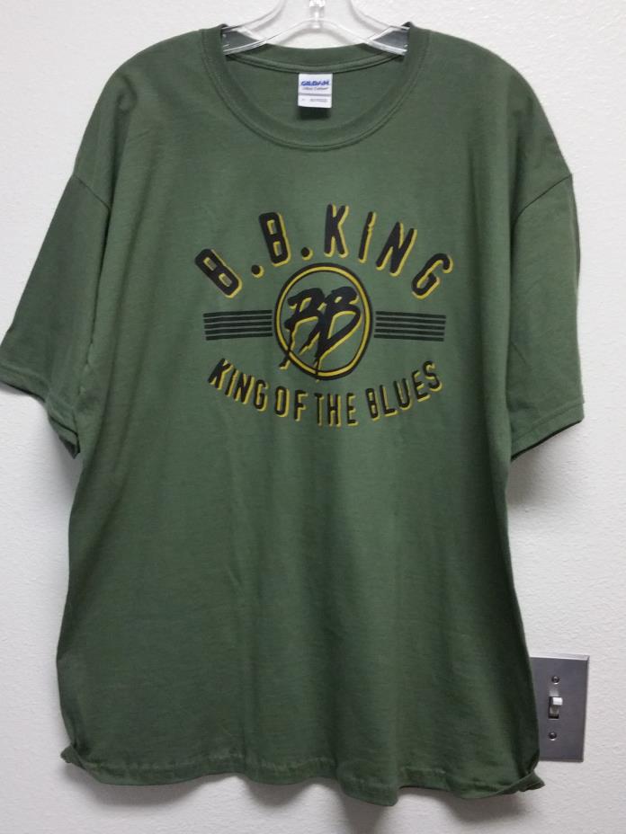 B King Blues Tour 2008 SHIRT XL AND Enamel Black Gold GUITAR PIN Green Tee - NEW
