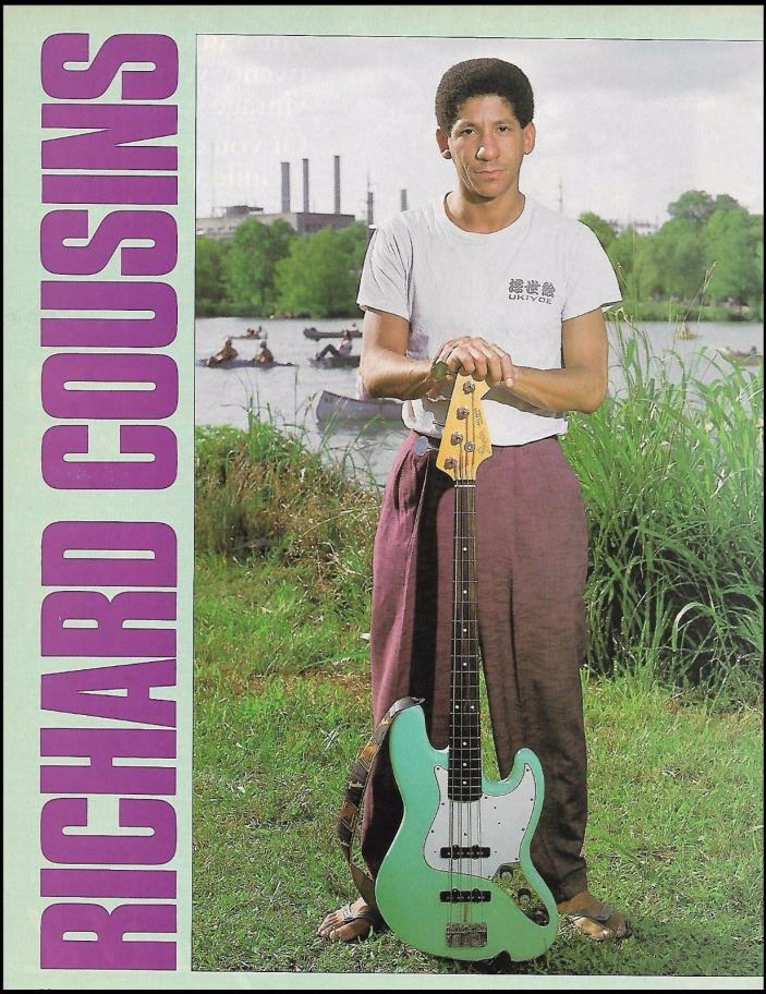 Richard Cousins 1987 Fender Jazz Bass Guitar 8 x 11 pin-up photo print