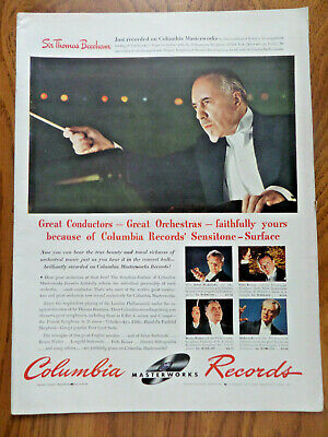 1942 Columbia Records Ad Conductors Beecham Reiner Walter 1942 Zerex Anti-Freeze