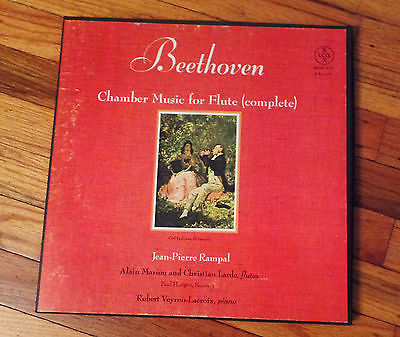 3 Box Set Beethoven Complete Chamber Music for Flute by Jean-Pierre Rampal 1979