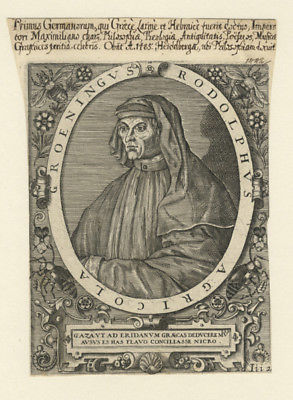 Rudolph AGRICOLA / Fine half-length portrait engraving
