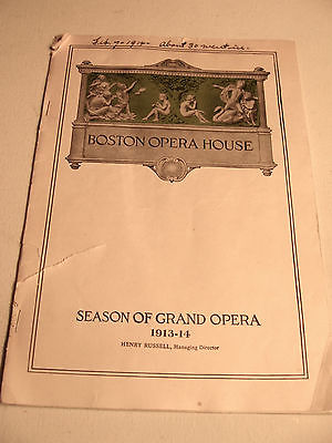 1913-1914 Boston Opera House Season Program