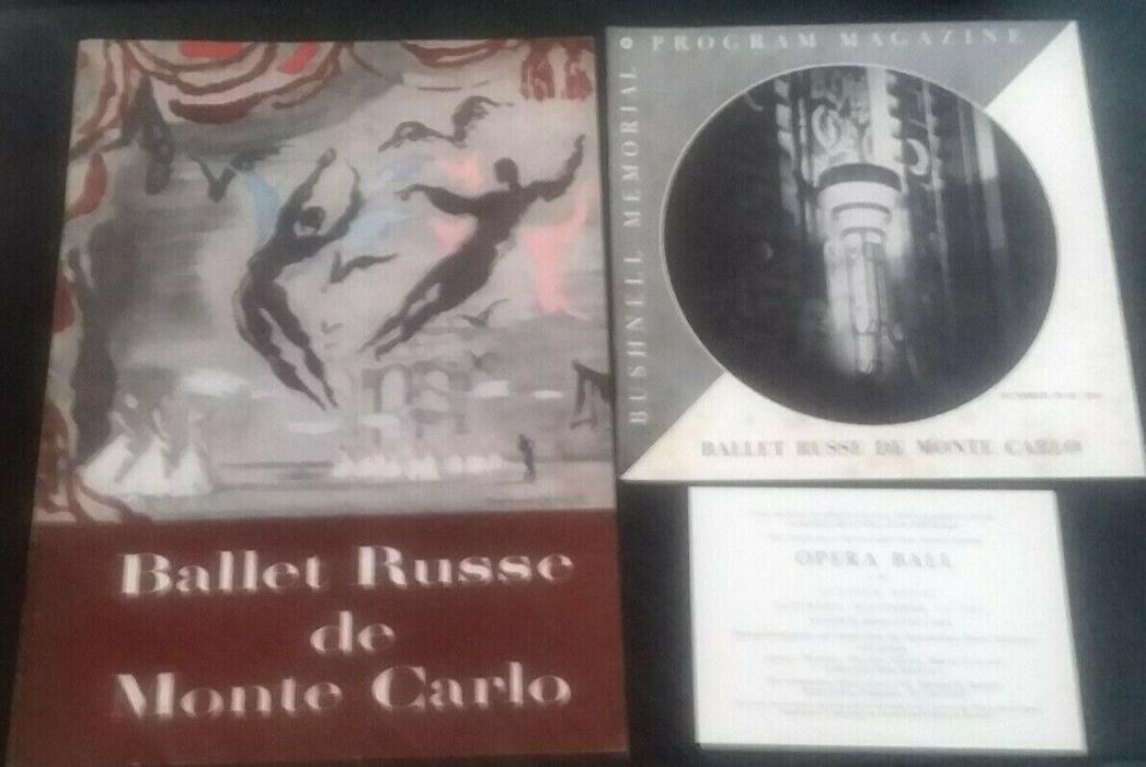 Vintage 1954 Season - BALLET RUSSE DE MONTE CARLO - Tour Program & Magazine