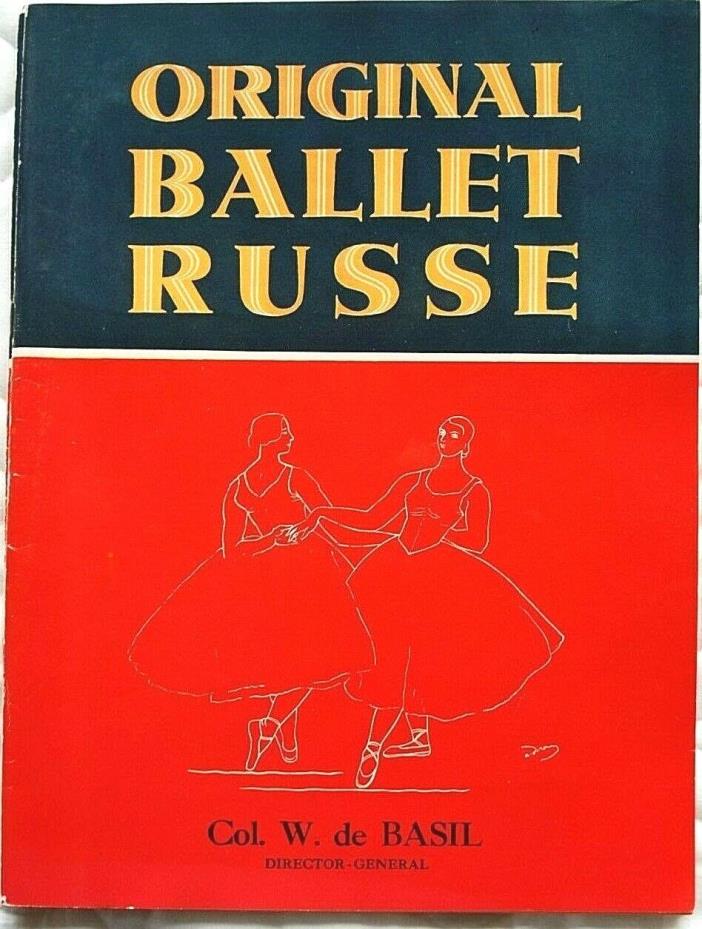 VINTAGE Original Ballet Russe program 1946 Andre Derain cover