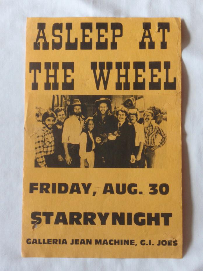 Asleep At The Wheel/Steel Pulse Rare Two Sided Poster 1980's  Country and Reggae