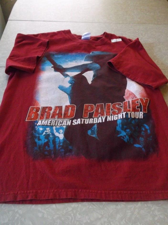 BRAD PAISLEY AMERICAN SAT NIGHT CONCERT T shirt Adult SZ M  RED
