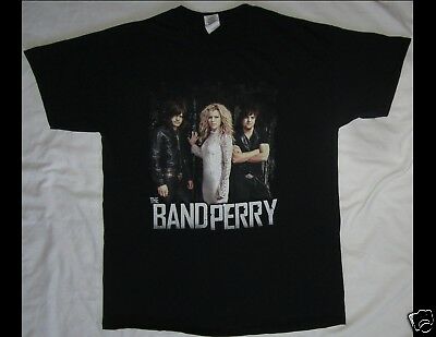 THE BAND PERRY Size Large Black T-Shirt (B)