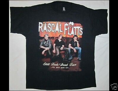 RASCAL FLATTS Still Feels Good Tour 2007 2008 SIze Large Black T-Shirt