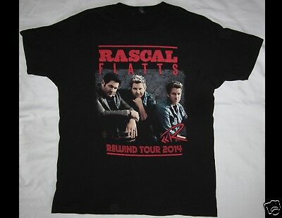 RASCAL FLATTS Rewind Tour 2014 Size Large Black T-Shirt