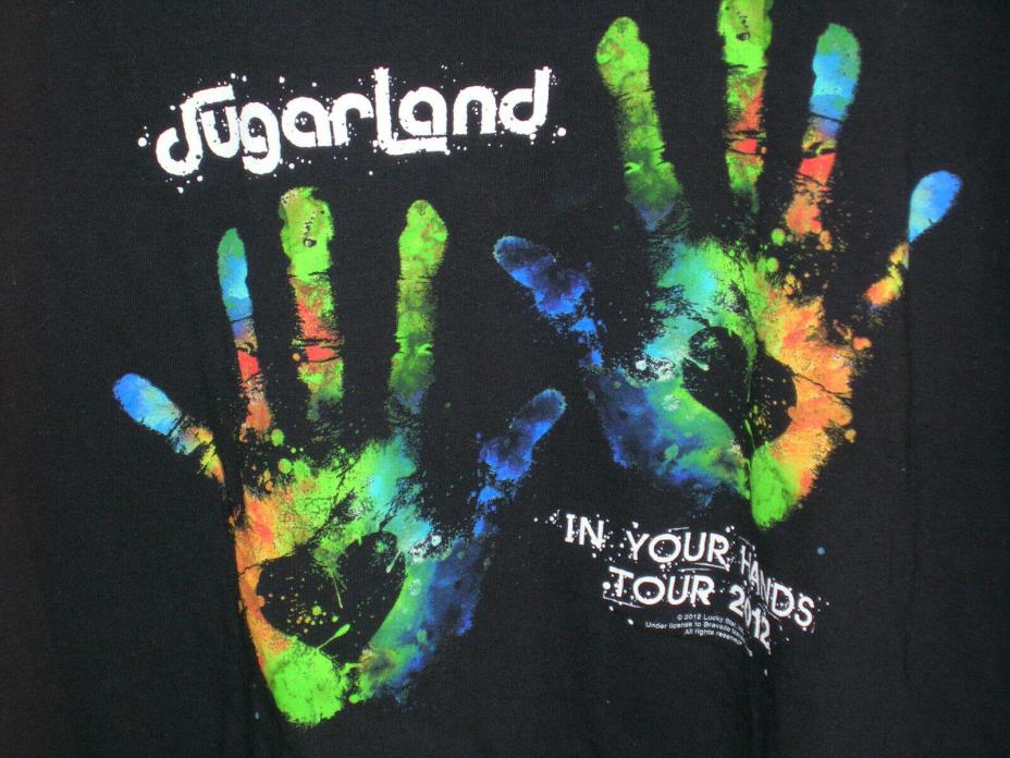 Authentic SUGARLAND In Your Hands Tour 2012 T Shirt Mens 2X Country Music