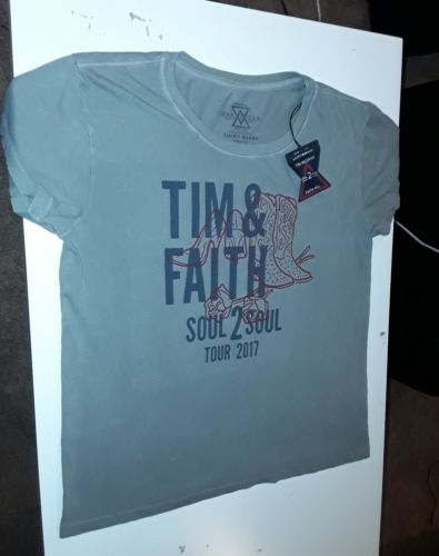 NEW Lucky Brand Tim McGraw Faith Hill Large Shirt - SOUL 2 SOUL TOUR 2017 NWT