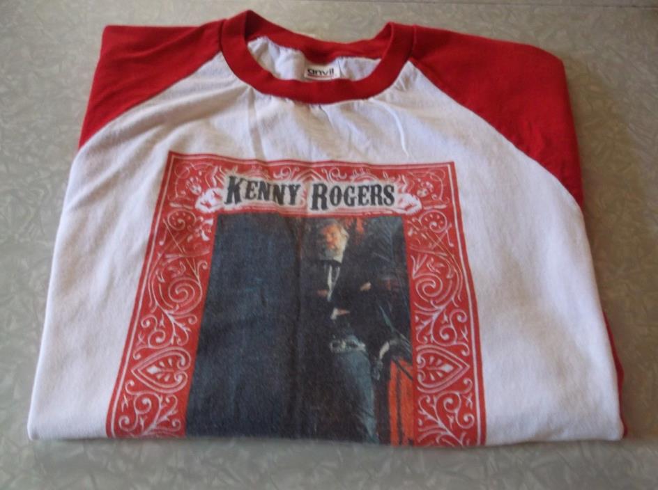 KENNY ROGERS THE GAMBLER  T shirts Adult SZ XL 3/4 sleeve NICE