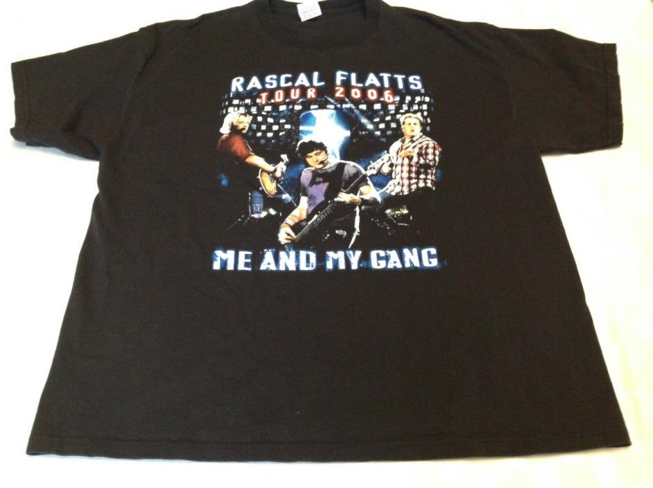 Rascal Flatts Tour 2006 Me & My Gang Black T-Shirt Concert Tee XL~ GUC!