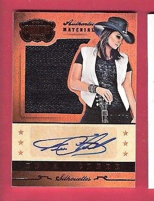 TERRI CLARK AUTOGRAPH & WORN MEMORABILIA RELIC SWATCH CARD PANINI COUNTRY MUSIC
