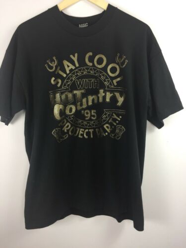 Vtg Country Music Station Hot Country Project Party 1995 Tshirt Sz XL 50/50