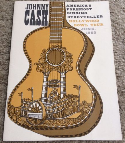 Johnny Cash Hollywood Bowl Tour Program June 1962 VTG Original HIGH GRADE